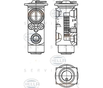 Разширителен клапан климатизации HELLA за BMW 7 Ser (E65, E66, E67) от 2002 до 2009