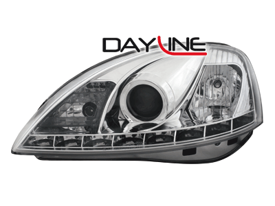 Диодни Тунинг фарове Dayline хром комплект за OPEL CORSA C (F08, F68) от 2000 до 2009