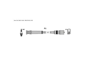 Комплект запалителни кабели STARLINE за BMW 3 Ser (E36) седан 1990 до 1998
