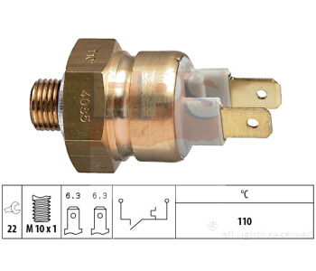 Термошалтер, предупредителна лампа за охладителната течност EPS 1.840.085 за AUDI 80 (8C, B4) от 1991 до 1995