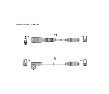 Комплект запалителни кабели STARLINE за AUDI 80 (8C, B4) от 1991 до 1995