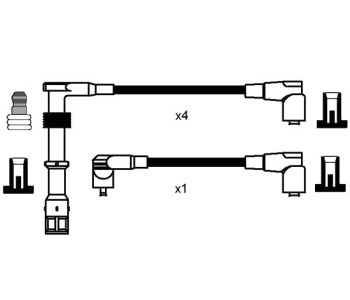 Комплект запалителни кабели NGK за AUDI 80 (8C, B4) от 1991 до 1995