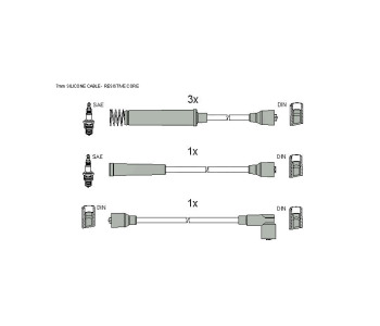 Комплект запалителни кабели STARLINE за OPEL KADETT D (31_-34_, 41_-44_) от 1979 до 1984
