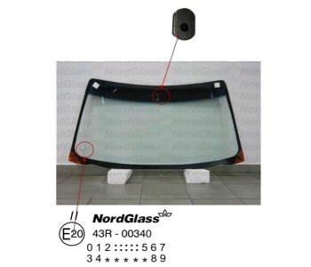 Челно стъкло NordGlass за OPEL ASTRA F (53_, 54_, 58_, 59_) хечбек от 1991 до 1998