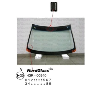 Челно стъкло NordGlass за OPEL ASTRA G (F48_, F08_) хечбек от 1998 до 2009