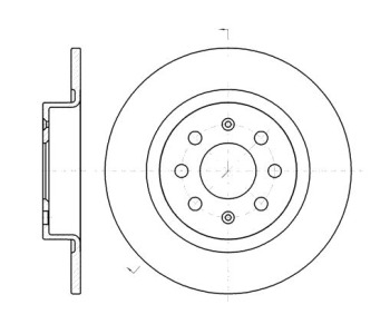 Спирачен диск плътен Ø264mm за OPEL CORSA E (X15) от 2014