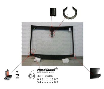 Челно стъкло NordGlass за OPEL ZAFIRA B (A05) от 2005 до 2015