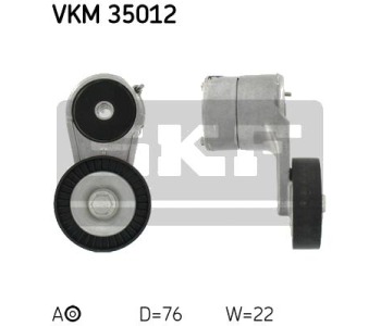 Обтящна ролка, пистов ремък SKF VKM 35012 за OPEL ASTRA G (F48_, F08_) хечбек от 1998 до 2009