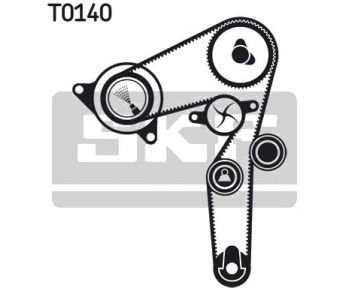 Водна помпа+ к-кт ангренажен ремък SKF VKMC 02199-2 за FIAT 500X (334) от 2014