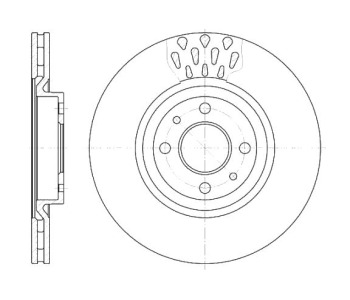 Спирачен диск вентилиран Ø284mm за FIAT PUNTO (188) от 1999 до 2012
