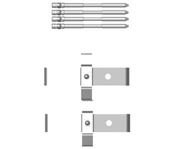 Комплект принадлежности дискови накладки DELPHI за ALFA ROMEO 156 (932) от 1997 до 2003