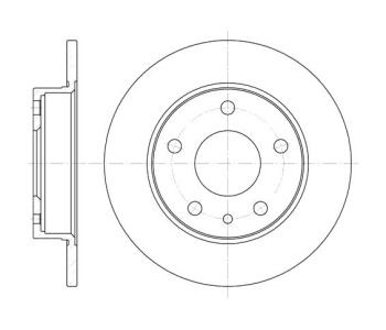 Спирачен диск плътен Ø240mm за ALFA ROMEO SPIDER (916S_) от 1994 до 2005