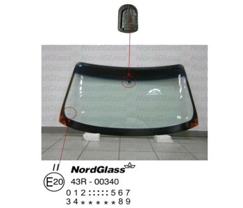 Челно стъкло NordGlass за MAZDA 626 V (GF) седан от 1997 до 2002
