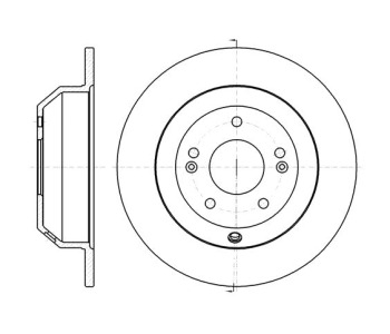Спирачен диск плътен Ø302mm за HYUNDAI SANTA FE II (CM) от 2005 до 2012
