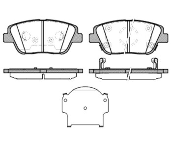 Комплект спирачни накладки ROADHOUSE за HYUNDAI SONATA V (NF) от 2005 до 2010