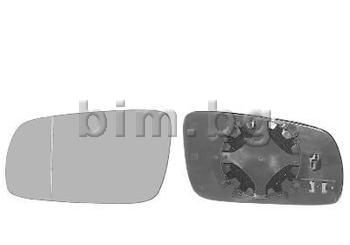 Стъкло за огледало ляво асферично с подгрев хром 17 см за SEAT TOLEDO II (1M2) от 1998 до 2006