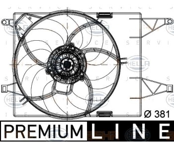 Вентилатор, охлаждане на двигателя HELLA 8EW 351 041-031 за FIAT LINEA (323) от 2007