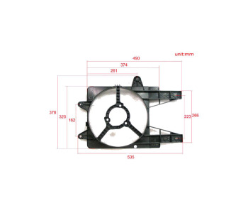 Вентилатор охлаждане на двигателя LKQ за FIAT PUNTO (176) от 1993 до 1999