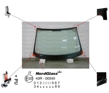 Челно стъкло NordGlass за SEAT LEON (1P1) от 2005 до 2012