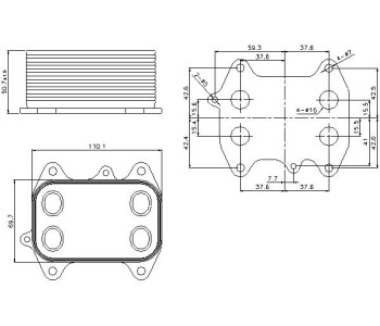 Маслен радиатор, двигателно масло P.R.C за SKODA ROOMSTER (5J) пътнически от 2006 до 2015