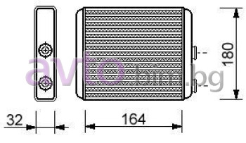 Радиатор за парно размер 180/165/32 за OPEL CORSA D (S07) от 2006 до 2014