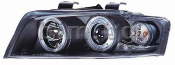 Тунинг фарове Angel Eyes H7+H7 ел.хром комплект (ляв+десен) за AUDI A4 (8E2, B6) от 2000 до 2004