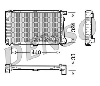 Радиатор, охлаждане на двигателя DENSO DRM05060 за BMW 5 Ser (E34) от 1987 до 1995