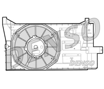 Вентилатор, охлаждане на двигателя DENSO DER09075 за FIAT 500X (334) от 2014