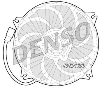Вентилатор, охлаждане на двигателя DENSO DER09021 за FIAT DOBLO (119) пътнически от 2001 до 2009