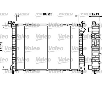 Радиатор, охлаждане на двигателя VALEO 732147 за FIAT STRADA (178) пикап от 1998 до 2009