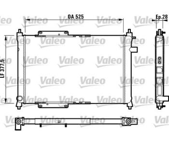 Радиатор, охлаждане на двигателя VALEO 731818 за ROVER 45 (RT) от 2000 до 2005