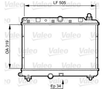 Радиатор, охлаждане на двигателя VALEO 731820 за ROVER 45 (RT) от 2000 до 2005