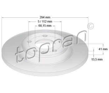 Обтящна ролка, пистов ремък TOPRAN 501 501 за BMW 7 Ser (E65, E66, E67) от 2002 до 2009