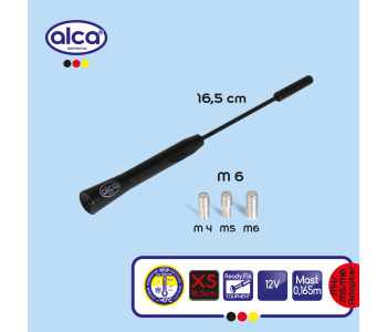 Универсална антенна алуминиева XS (16.5 см) черна - ALCA 537120