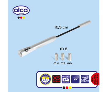 Универсална антенна алуминиева XS (16.5 см) хром - ALCA 537110