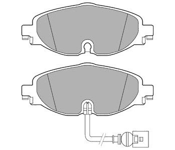Комплект спирачни накладки DELPHI за AUDI A8 (4H) от 2013 до 2018