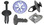 Крепежни елементи и щипки за HYUNDAI TUCSON (JM) от 2004 до 2010
