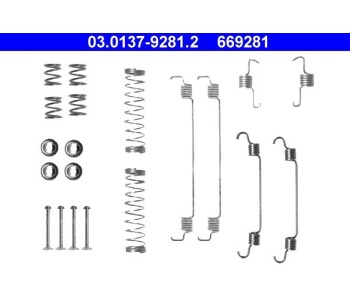Комплект принадлежности, спирани челюсти ATE за PEUGEOT 1007 (KM_) от 2005 до 2009