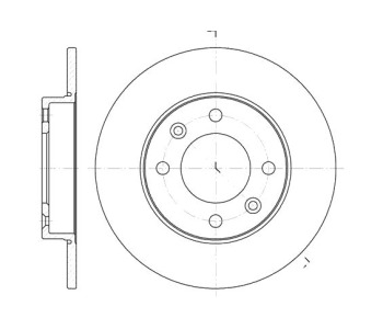 Спирачен диск плътен Ø247mm за CITROEN C4 I (LC) от 2004 до 2011