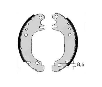 Комплект спирачни челюсти STARLINE за CITROEN AX (ZA-_) от 1991 до 1998