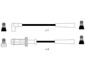 Комплект запалителни кабели NGK за CITROEN BX (XB) от 1983 до 1992