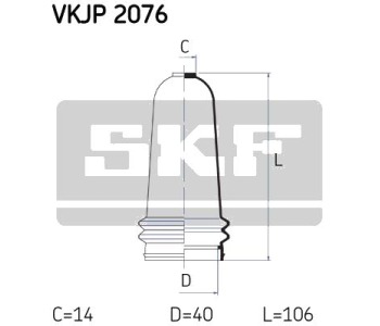 Комплект маншон, полуоска SKF за PEUGEOT 106 II (1) от 1996 до 2004