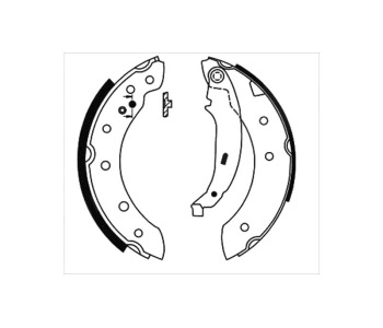 Комплект спирачни челюсти STARLINE за PEUGEOT 306 (N_, 7_) товарен от 1993 до 2002