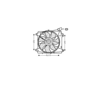 Вентилатор охлаждане на двигателя P.R.C за TOYOTA AYGO (_B1_) от 2005 до 2014