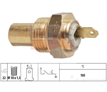 Термошалтер, предупредителна лампа за охладителната течност EPS 1.840.014 за FIAT TALENTO (290) платформа от 1989 до 1994