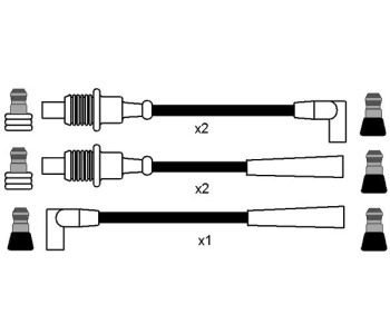 Комплект запалителни кабели NGK за PEUGEOT 405 I (15E) комби от 1987 до 1992