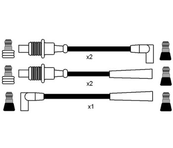 Комплект запалителни кабели NGK за CITROEN BX (XB) от 1983 до 1992