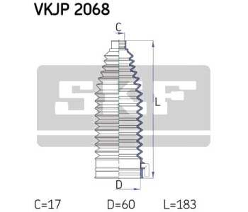 Комплект маншон, полуоска SKF за PEUGEOT 206 (2A/C) хечбек от 1998 до 2009
