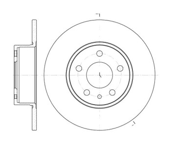 Спирачен диск плътен Ø251mm за ALFA ROMEO 156 (932) от 2003 до 2005