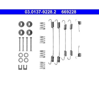 Комплект принадлежности, спирани челюсти ATE за DACIA LOGAN I MCV (KS) комби от 2007 до 2013